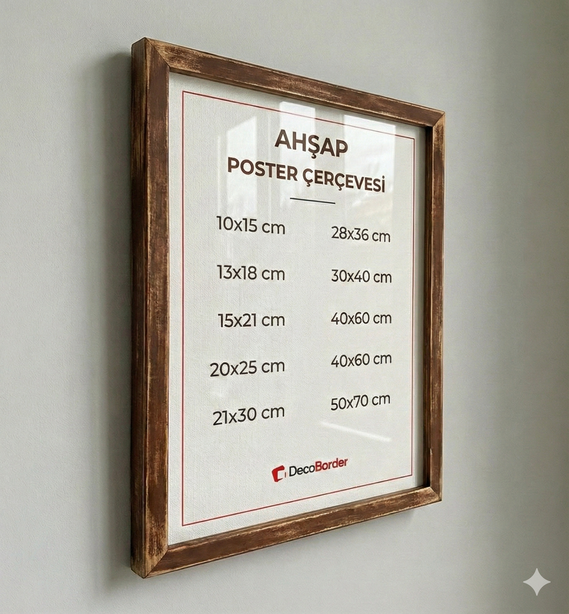 Eskitmeli Kahverengi Ahşap Çerçeve - Görsel 2