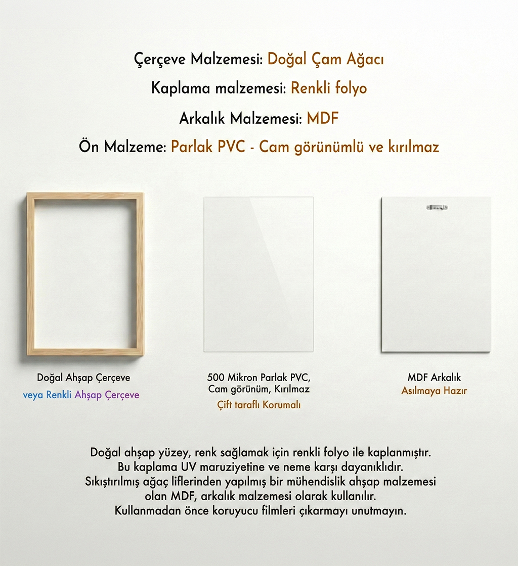 Eskitmeli Kahverengi Ahşap Çerçeve - Görsel 3