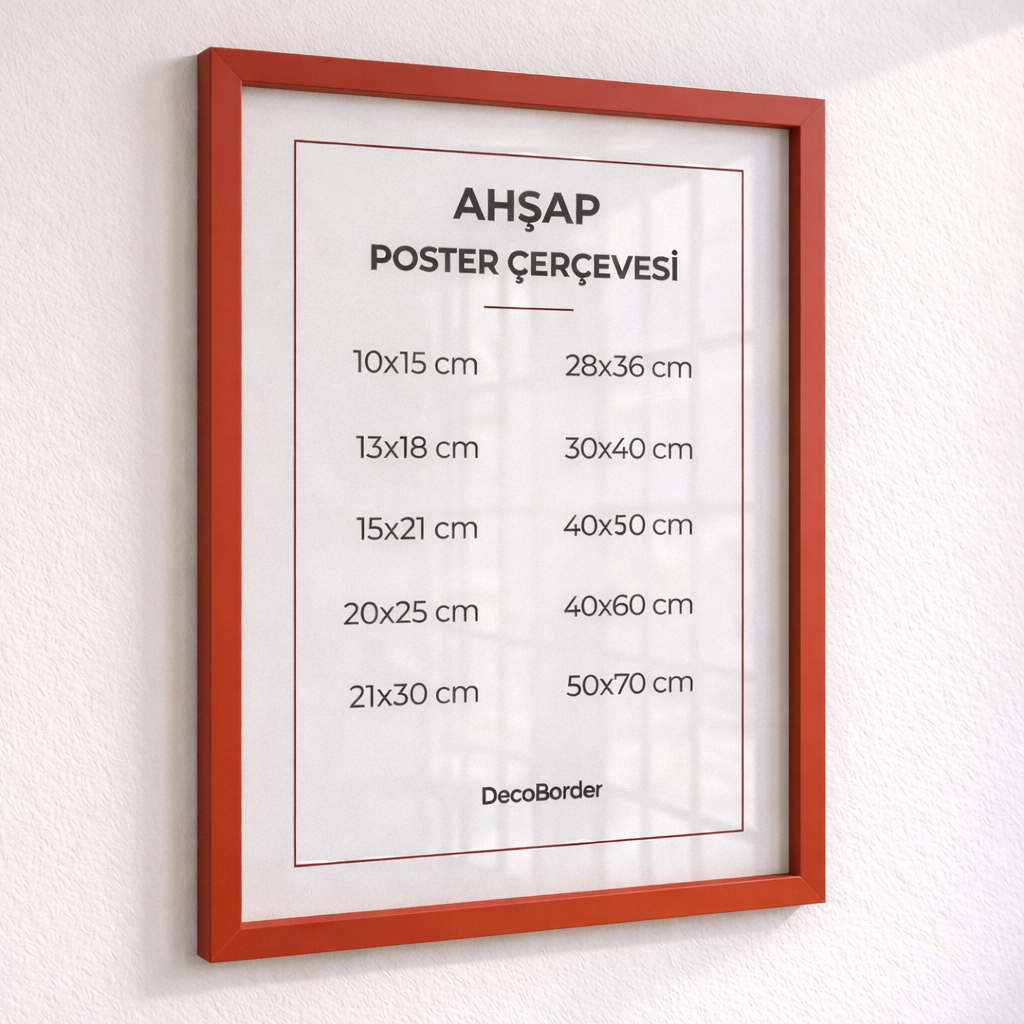 Kırmızı Ahşap Çerçeve - Görsel 2