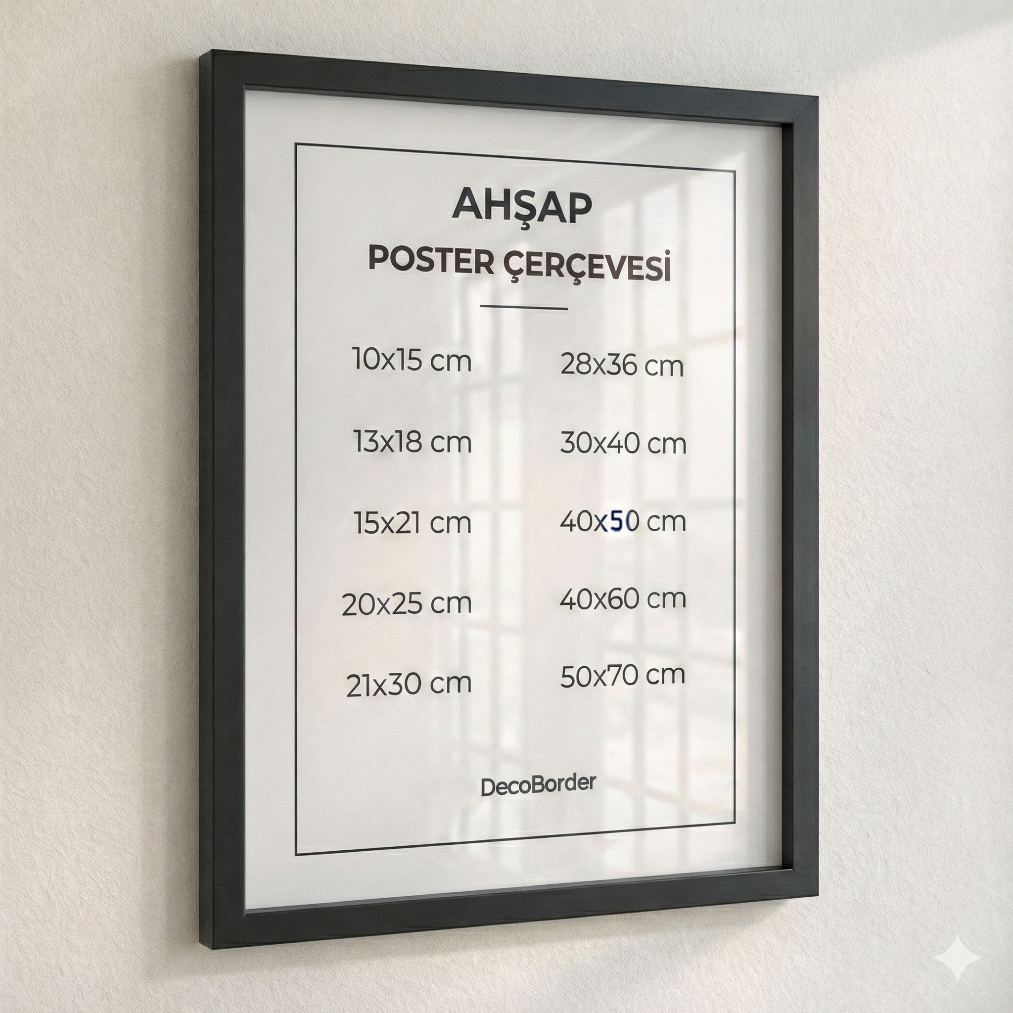 Siyah Ahşap Çerçeve - Görsel 2